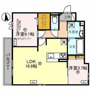 スペチアーレ堺東【2階】の間取り