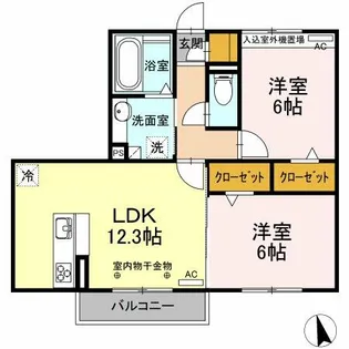 リジュール【1階】の間取り