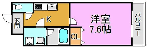 ハートハイム【1階】の間取り