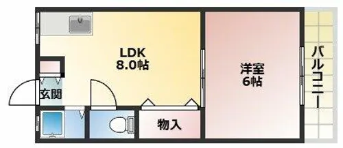 M松の内【101号室】の間取り