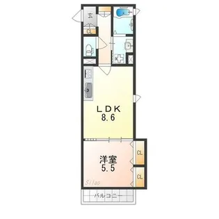 ラモーナ半田【2階】の間取り