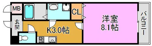 サンライズS【4階】の間取り