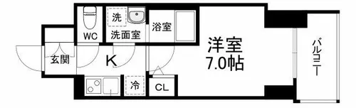 S-RESIDENCE福島Alovita【3階】の間取り