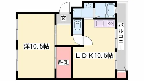 ヴィラージュはりま【4階】の間取り
