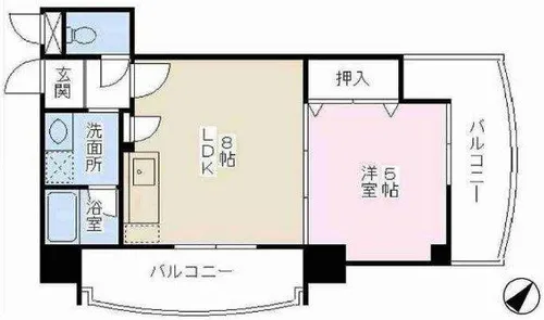 アルプス西梅田【2階】の間取り
