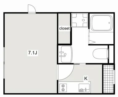 リュミエール安田【301号室】の間取り