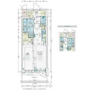 エステムコート名古屋 TWIN EAST【309号室】の間取り