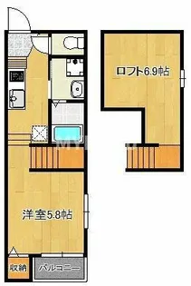 福岡県福岡市東区香椎1丁目【アパート】の間取り