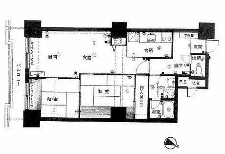 シャンボール豊平【8階】の間取り