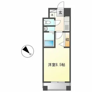 ウイステリア神宮西【9階】の間取り