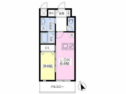 福岡県久留米市御井旗崎5丁目【アパート】の間取り
