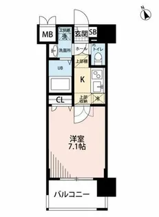 サヴォイスタジオスイーツ【10階】の間取り