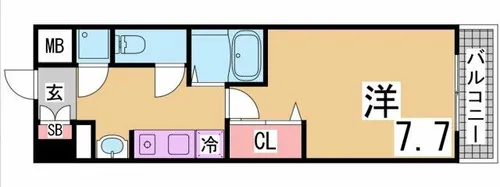 兵庫県神戸市須磨区大池町5丁目【マンション】の間取り