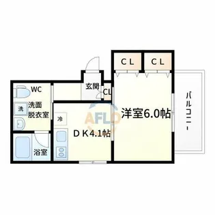 エスカーサ大阪阿倍野パークビュー【7階】の間取り