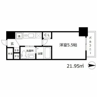 1Kの間取り画像