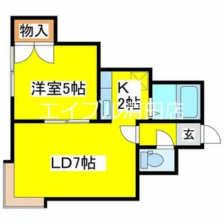 ハウスドマーニ【105号室】の間取り