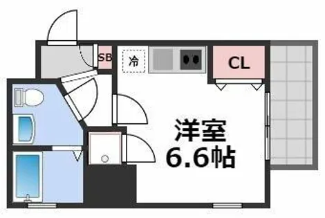 レジディア谷町【12階】の間取り