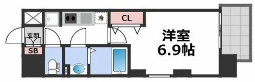 Quintet JOTONOE(旧 サムティ城東野江レジデンス)【9階】の間取り