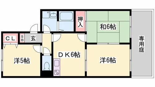 ヴァンベールA棟【A202号室】の間取り