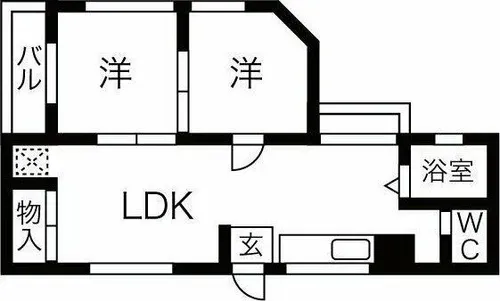 マンションオックス【2階】の間取り