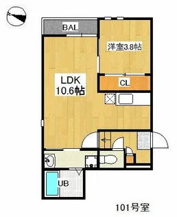Grandtic 高宮南【1階】の間取り