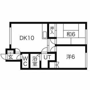 ニューローズA棟【2階】の間取り