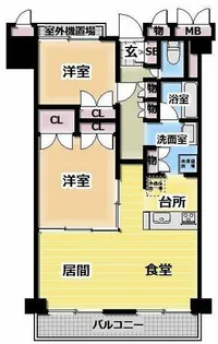 ソルジェンテ高殿【1階】の間取り