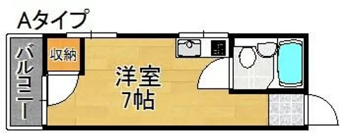 コーポパークサイド【4階】の間取り