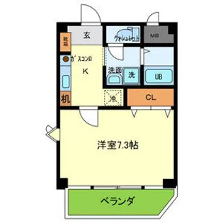 ビアンフェ【202号室】の間取り