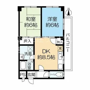 ロジュマンヴェール【4階】の間取り