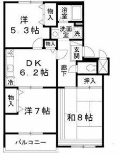 ディアコート【2階】の間取り