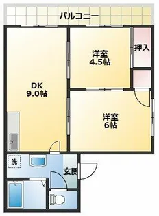 シティハイム長居公園通【2階】の間取り