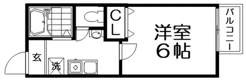 星ヶ丘ハイツB棟【2階】の間取り