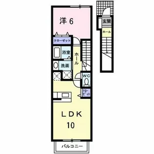 カーサ・モデルノ【2階】の間取り