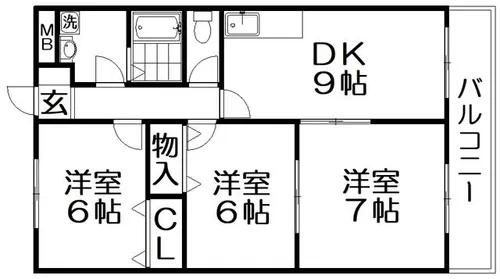ウィンズヒル【303号室】の間取り