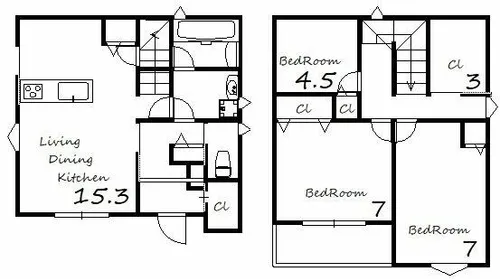 兵庫県姫路市広畑区西蒲田【一戸建】の間取り