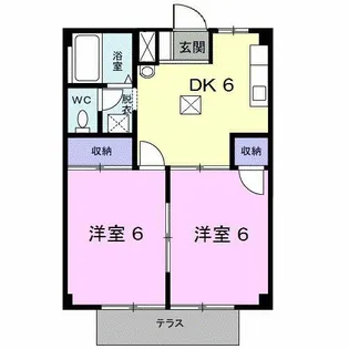 2DKの間取り画像