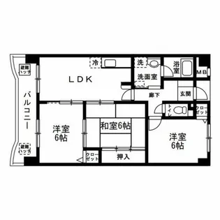 大阪府堺市西区鳳東町7丁【マンション】の間取り