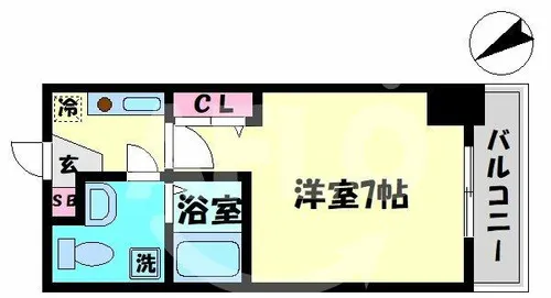 SERENiTE中津【4階】の間取り