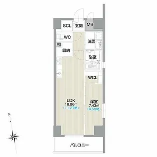 フォルティス今池【8階】の間取り