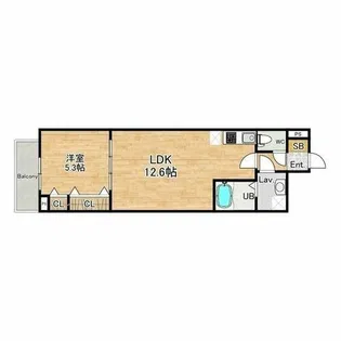 ジーメゾン大和高田クレアージュ【2階】の間取り