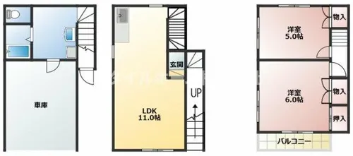諏訪メゾン牧平【A号室】の間取り
