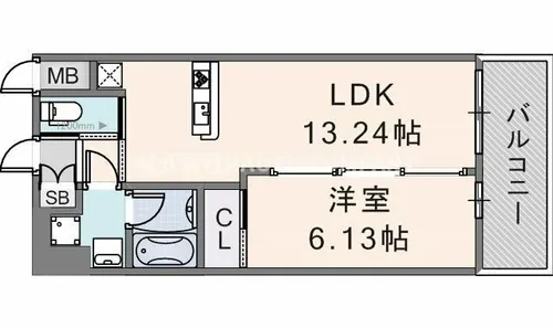 プレジオ永和ASIAN【1404号室】の間取り