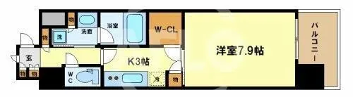 パークアクシスうつぼ公園【7階】の間取り