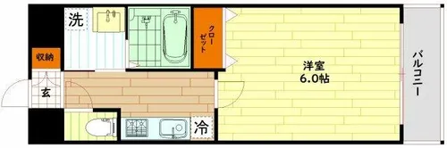 サムティ北梅田VESSEL【8階】の間取り