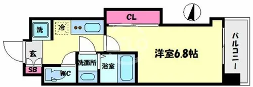 Luxe難波西Ⅱ【11階】の間取り