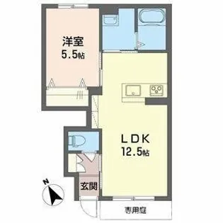 リオ【1階】の間取り