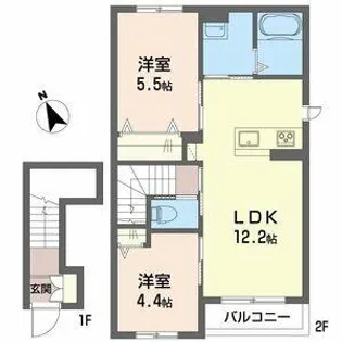 リオ【2階】の間取り