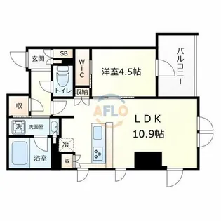 シティカレント天王寺ブロード【11階】の間取り
