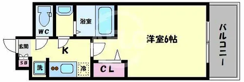 ララプレイス玉造パルク【3階】の間取り